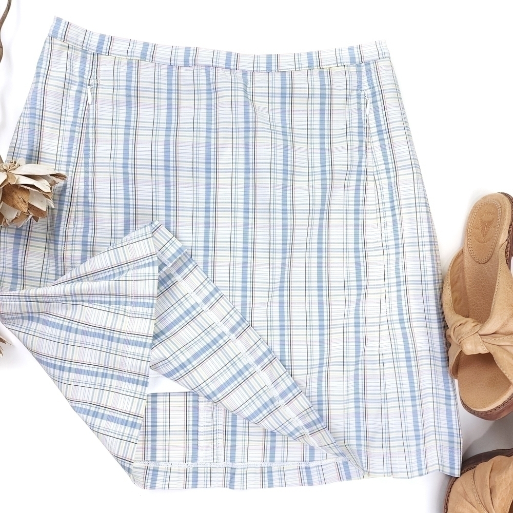 Tail Golf Tennis Pastel Blue Plaid  Skorts Size 2 - Picture 11 of 11